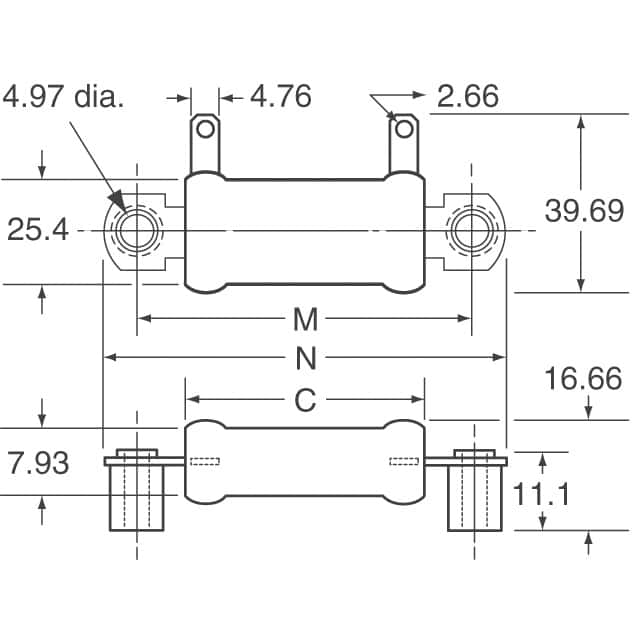 FSOT5509E50R00KE Vishay Huntington Electric Inc.  Chassis Mount Resistors